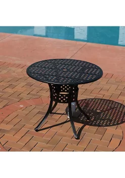 Cheap 👏 33 in Cast Aluminum Round Patio Dining Table - Black by Sunnydaze Decor ⭐ -Sunnydaze Decor Shop Belk 2924