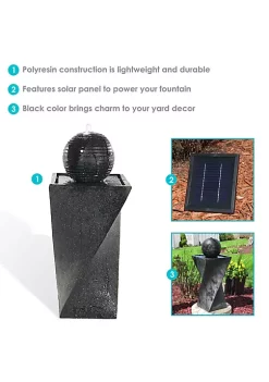 Best Sale ๐ Black Ball Solar Water Fountain with Battery/LED Lights - 32 in by Sunnydaze Decor ๐ 8 Best Sale ๐ Black Ball Solar Water Fountain with Battery/LED Lights - 32 in by Sunnydaze Decor ๐ -Sunnydaze Decor Shop Belk 2944