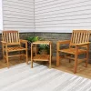 Best reviews of 🎁 Meranti Wood 3-Piece Patio Conversation Set with 2 Chairs by Sunnydaze Decor ✨ -Sunnydaze Decor Shop Belk 2981