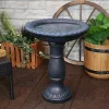 Best Pirce 🎉 Facade du Soleil Reinforced Concrete Bird Bath - 26 in - Blue by Sunnydaze Decor 🛒 -Sunnydaze Decor Shop Belk 3001