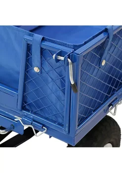 Flash Sale ⭐ Blue Large Steel Garden Cart with Folding Sides/Polyester Liner by Sunnydaze Decor ✨ 8 Flash Sale ⭐ Blue Large Steel Garden Cart with Folding Sides/Polyester Liner by Sunnydaze Decor ✨ -Sunnydaze Decor Shop Belk 3028
