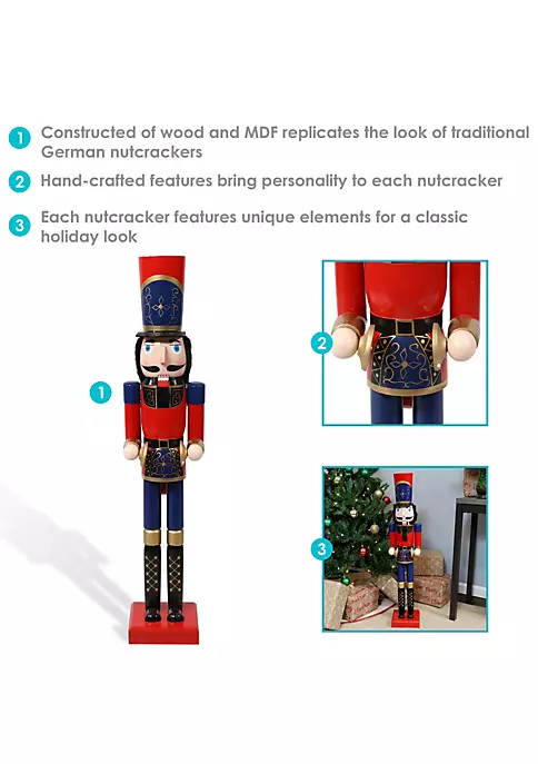 Best Sale 🛒 Conrad the Bold Indoor 🎄 Christmas Nutcracker Statue - 36 in by Sunnydaze Decor 💯 6 Best Sale 🛒 Conrad the Bold Indoor 🎄 Christmas Nutcracker Statue - 36 in by Sunnydaze Decor 💯 - Image 4