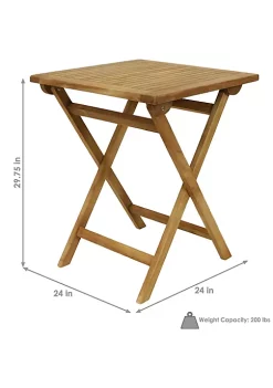 Best Pirce 💯 24 in Casual Solid Teak Wood Square Patio Dining Table by Sunnydaze Decor 🥰 -Sunnydaze Decor Shop Belk 3041