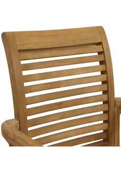 Cheapest 🛒 Solid Teak Wood Patio Slat-Back Dining Armchair by Sunnydaze Decor ✨ -Sunnydaze Decor Shop Belk 3045