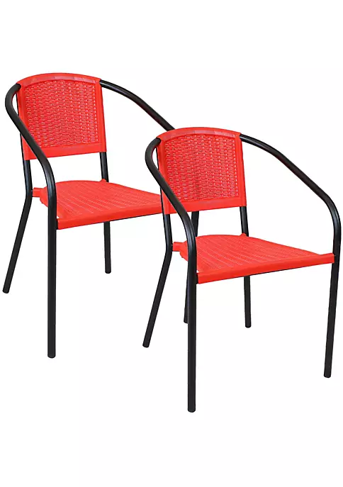 Best deal ๐ Aderes Plastic Patio Armchair - Red - Set of 2 by Sunnydaze Decor ๐ฅฐ 4 Best deal ๐ Aderes Plastic Patio Armchair - Red - Set of 2 by Sunnydaze Decor ๐ฅฐ - Image 2
