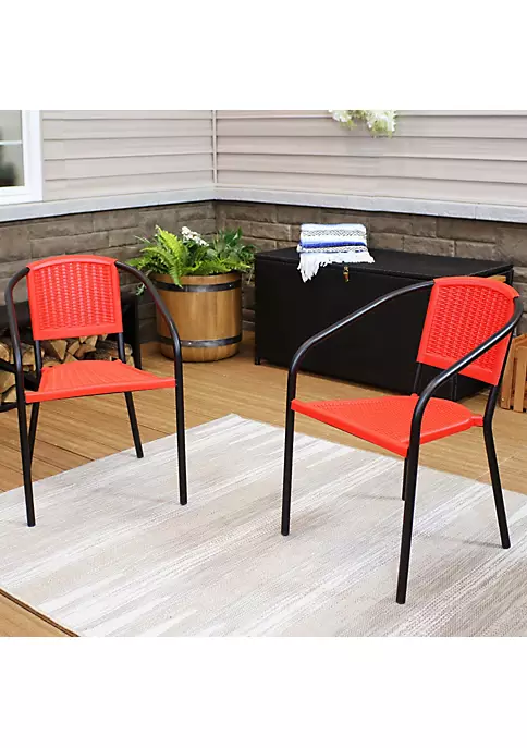 Best deal ๐ Aderes Plastic Patio Armchair - Red - Set of 2 by Sunnydaze Decor ๐ฅฐ 8 Best deal ๐ Aderes Plastic Patio Armchair - Red - Set of 2 by Sunnydaze Decor ๐ฅฐ - Image 6