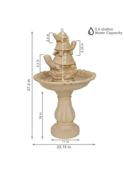 Deals 🔥 Sunnydaze Turtle Trio Outdoor Water Fountain - 37-Inch by Sunnydaze Decor 💯 -Sunnydaze Decor Shop Belk 3062