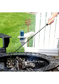 Promo ๐ 32 in Steel Outdoor Fire Pit Poker with Hook and Wooden Handle by Sunnydaze Decor ๐