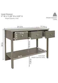 Cheapest 🎁 Classic Entryway Table with Drawers - Thunder Gray - 30 in by Sunnydaze Decor 🥰 -Sunnydaze Decor Shop Belk 3073