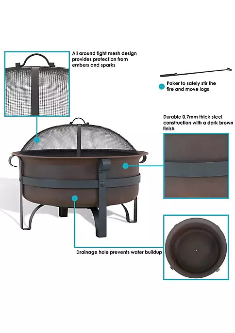 Best reviews of ⭐ 29 in Cauldron Style Steel Fire Pit with Spark Screen - Bronze by Sunnydaze Decor 🎉 6 Best reviews of ⭐ 29 in Cauldron Style Steel Fire Pit with Spark Screen - Bronze by Sunnydaze Decor 🎉 - Image 4