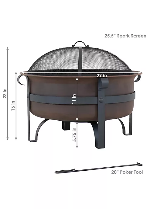 Best reviews of ⭐ 29 in Cauldron Style Steel Fire Pit with Spark Screen - Bronze by Sunnydaze Decor 🎉 7 Best reviews of ⭐ 29 in Cauldron Style Steel Fire Pit with Spark Screen - Bronze by Sunnydaze Decor 🎉 - Image 5