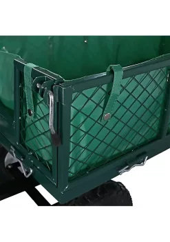 Best Pirce ⌛ Green Small Steel Garden Cart with Folding Sides/Polyester Liner by Sunnydaze Decor 😍 -Sunnydaze Decor Shop Belk 3143