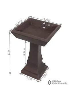 Cheap 🌟 Modern Glass Fiber Reinforced Concrete Bird Bath - 23 in - Dark by Sunnydaze Decor 😍 -Sunnydaze Decor Shop Belk 3149