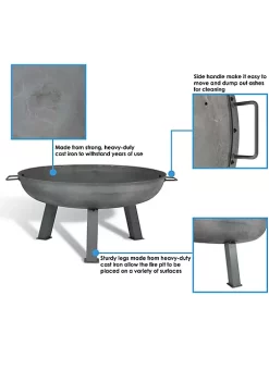 Hot Sale ✔️ 30 in Cast Iron Wood-Burning Fire Pit with Handles - Steel by Sunnydaze Decor 😀 -Sunnydaze Decor Shop Belk 3154