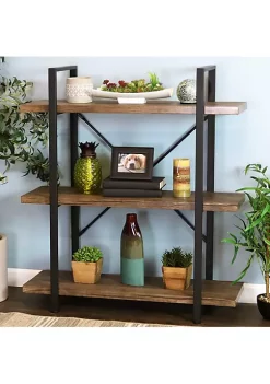 Best Pirce 🔔 3-Tier Industrial Open-Shelf Bookshelf - Smoky Gray by Sunnydaze Decor 👍