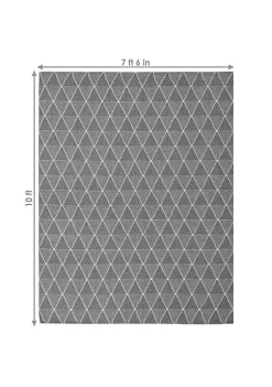 Buy 🤩 Sunnydaze Lattice Perfection Indoor Area Rug in Charcoal - 8 x 10 Foot by Sunnydaze Decor 🔥 -Sunnydaze Decor Shop Belk 3178