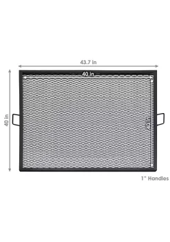 Promo 🤩 40 in Square Steel X-Marks Fire Pit Cooking Grill with Handles by Sunnydaze Decor 🥰 -Sunnydaze Decor Shop Belk 3225