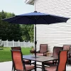 Top 10 ✔️ 9 ft Solar Aluminum Patio Umbrella with Tilt and Crank - Navy by Sunnydaze Decor 🎉