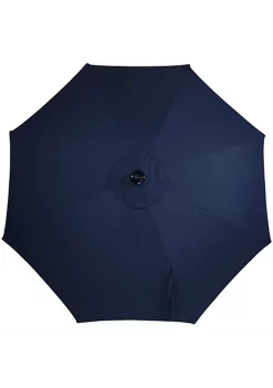 Top 10 ✔️ 9 ft Solar Aluminum Patio Umbrella with Tilt and Crank - Navy by Sunnydaze Decor 🎉 -Sunnydaze Decor Shop Belk 3235