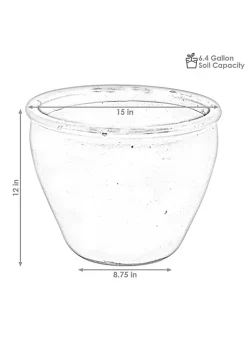 Cheapest ❤️ 15 in Villa High-Fired Glazed Ceramic Planter - Seaside Dreams by Sunnydaze Decor ✔️ -Sunnydaze Decor Shop Belk 3249