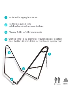 Promo 🔔 Powder-Coated Steel Universal Hammock Stand - Bronze - 124 in by Sunnydaze Decor 😉 -Sunnydaze Decor Shop Belk 3266