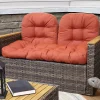 Brand new 🌟 Indoor/Outdoor Olefin 3-Piece Tufted Settee Cushion Set - Orange by Sunnydaze Decor 🔔 -Sunnydaze Decor Shop Belk 3269