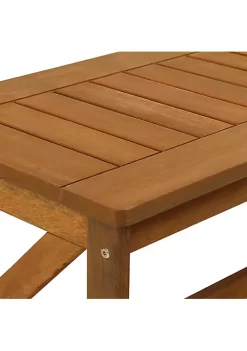 Deals 🎉 35.25 in Meranti Wood Rectangular Patio Coffee Table by Sunnydaze Decor 🛒 -Sunnydaze Decor Shop Belk 3312