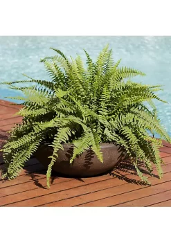 Buy ⭐ 21 in Percival Round Polyresin Planter - Sable Finish - Set of 2 by Sunnydaze Decor 🎉 -Sunnydaze Decor Shop Belk 3320