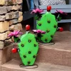 Deals 😀 Yellow-Needled Cactus Indoor/Outdoor Statue - 17.5 in - Set of 2 by Sunnydaze Decor ❤️ -Sunnydaze Decor Shop Belk 3327