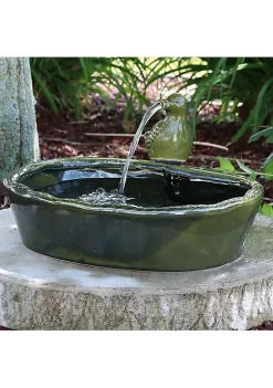 Best reviews of ❤️ Dove Glazed Ceramic Outdoor Solar Water Fountain - 7 in by Sunnydaze Decor 🎉