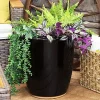 Coupon 🎁 Captivating Vista Ceramic Planter - 14" - Obsidian by Sunnydaze Decor 🎉 -Sunnydaze Decor Shop Belk 3343