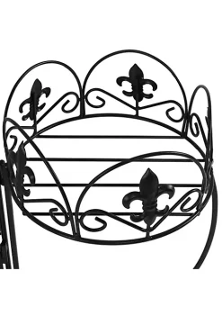 Coupon 👍 Sunnydaze French Lily Design Three Tiered Plant Stand - 22 Inch - Set of 2 by Sunnydaze Decor 🔔 -Sunnydaze Decor Shop Belk 3388