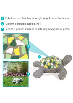 Wholesale 🎁 Simon the Swift Outdoor Mosaic Sea Turtle Statue - 17 in by Sunnydaze Decor 🔥 -Sunnydaze Decor Shop Belk 3400
