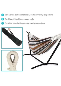 Cheapest ๐ Large Cotton Hammock with Steel Stand and Carrying Case - Desert by Sunnydaze Decor ๐ 11 Cheapest ๐ Large Cotton Hammock with Steel Stand and Carrying Case - Desert by Sunnydaze Decor ๐ -Sunnydaze Decor Shop Belk 3406