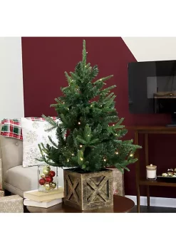 Promo 🛒 Farmhouse Indoor Pre-Lit Artificial 🎁 Christmas Tree - 3 ft by Sunnydaze Decor 😍