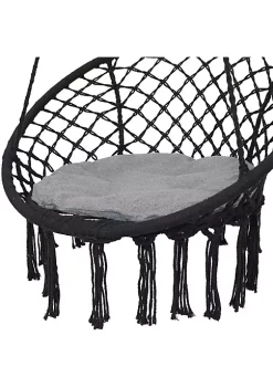 Cheapest ๐ Macrame Hammock Chair with Tassels and Cushion - Black/Gray by Sunnydaze Decor ๐ 10 Cheapest ๐ Macrame Hammock Chair with Tassels and Cushion - Black/Gray by Sunnydaze Decor ๐ -Sunnydaze Decor Shop Belk 3429
