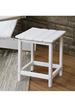 Cheap 🧨 14.75 in Adirondack All-Weather HDPE Patio Side Table - White by Sunnydaze Decor 🥰 -Sunnydaze Decor Shop Belk 3437