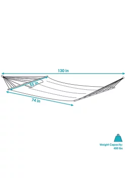 New 🧨 Large Quilted Hammock with Spreader Bar and Pillow - Ocean Isle by Sunnydaze Decor 😉 -Sunnydaze Decor Shop Belk 3442
