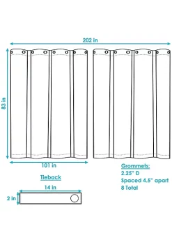 Budget 💯 Room Darkening Curtain Panel - Beige - 100 in x 84 in - Set of 2 by Sunnydaze Decor ⌛ -Sunnydaze Decor Shop Belk 3448