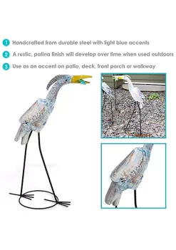 Promo 🔔 Sunnydaze Gilligan Crane Metal Statue by Sunnydaze Decor 🧨 -Sunnydaze Decor Shop Belk 3458