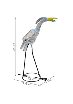 Promo 🔔 Sunnydaze Gilligan Crane Metal Statue by Sunnydaze Decor 🧨 -Sunnydaze Decor Shop Belk 3459