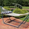 Promo 🤩 Large Polyester Rope Hammock with Spreader Bar and Pillow - White by Sunnydaze Decor ⭐ -Sunnydaze Decor Shop Belk 3467