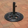 Best reviews of ⭐ 18 in Decorative Cast Iron Round Patio Umbrella Base - Black by Sunnydaze Decor 👏 -Sunnydaze Decor Shop Belk 3513