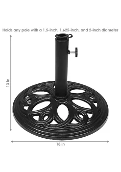 Best reviews of ⭐ 18 in Decorative Cast Iron Round Patio Umbrella Base - Black by Sunnydaze Decor 👏 -Sunnydaze Decor Shop Belk 3517