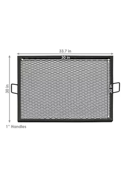 Brand new ❤️ 30 in Square Steel X-Marks Fire Pit Cooking Grill with Handles by Sunnydaze Decor 😉 -Sunnydaze Decor Shop Belk 3541