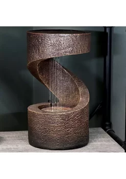 Buy 🛒 Winding Showers Polyresin Indoor Water Fountain with LED - 13 in by Sunnydaze Decor 🤩