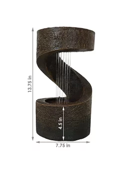 Buy 🛒 Winding Showers Polyresin Indoor Water Fountain with LED - 13 in by Sunnydaze Decor 🤩 -Sunnydaze Decor Shop Belk 3547