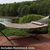 Deals 🎁 2-Person Quilted Fabric Hammock with Spreader Bars - Sandy Beach by Sunnydaze Decor 😀
