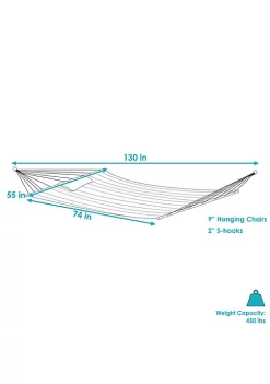Deals 🎁 2-Person Quilted Fabric Hammock with Spreader Bars - Sandy Beach by Sunnydaze Decor 😀 12 Deals 🎁 2-Person Quilted Fabric Hammock with Spreader Bars - Sandy Beach by Sunnydaze Decor 😀 -Sunnydaze Decor Shop Belk 3563