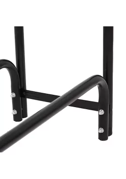 Coupon 🌟 4 ft Powder-Coated Steel Firewood Log Rack with Black Cover by Sunnydaze Decor 🎉 -Sunnydaze Decor Shop Belk 3573